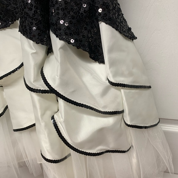 Black and white Elegant Sequinned Dress - Picture 9 of 11